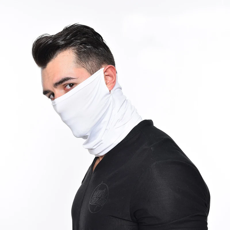 White face mask Открытый Велоспорт Половина уход за кожей лица маска Для мужчин, Зимний велосипед маска для лица, туфли с низкой посадкой на толстой подошве Лыжный Спорт Пеший Туризм шею, защита от ультрафиолетового излучения Лицо Шея - Цвет: White face mask