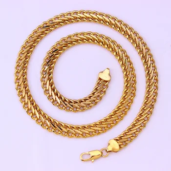 

Massive Mens Necklace Chain Yellow Gold Filled Classic Fashion Female Jewelry Gift