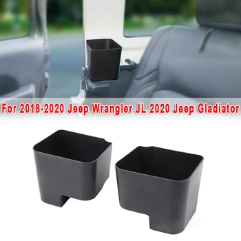 

Black For Jeep Wrangler JL Gladiator 2018-20 2 Pcs Storage Boxes Organizers Hot