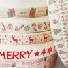 5 yard Christmas Ribbon Decoration Cotton Webbing Snowflake Elk for festival party gift packaging ► Photo 2/6