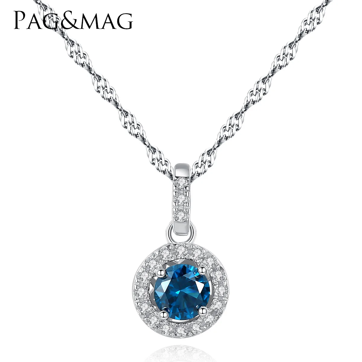 

PAG & Mag S925 Sterling Silver Necklace Europe And America Popular Ornament Multicolored And Zircon Series Necklace