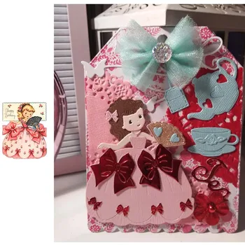 

2019 Princess Retro Girl Metal Cutting Dies Fustelle Metalliche Per Scrapbooking