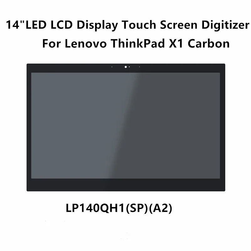 Для lenovo X1 Carbon LP140QH1 SPA2 lcd сенсорный экран дигитайзер в сборе с рамкой LP140QH1(SP)(A2) Замена