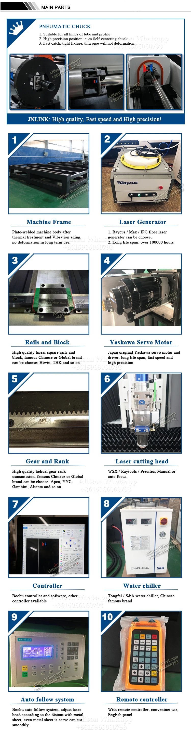 fiber laser cutting machine with exchange table and protect cover for plate and pipe-3