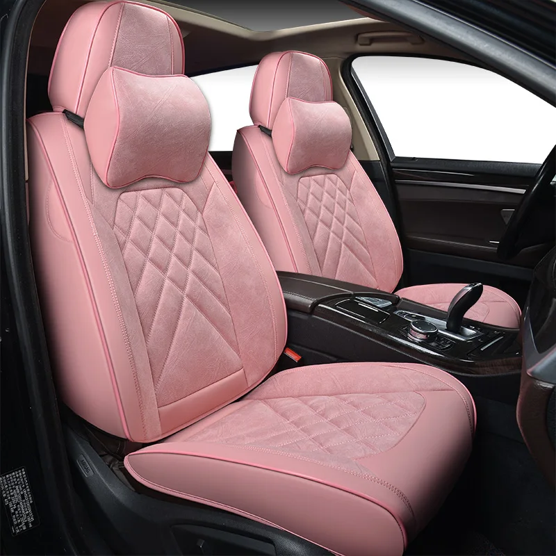 Universal Car Seat Covers 360 Degree Full Covered Durable High Quality Alcantara Leather Seat