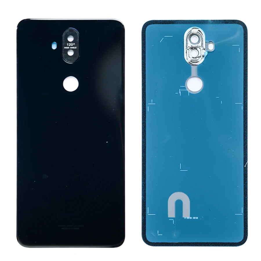 Задняя крышка ZC6000KL для Asus ZenFone 5 Lite ZC600KL задняя крышка батарейного отсека стеклянный задний корпус чехол+ объектив камеры - Цвет: Black