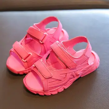 

2020 Summer New Girls Sandals Leather Children Shoes Fashion Girl Princess School Shoes Hollow Kids Sandals Dress Shoes