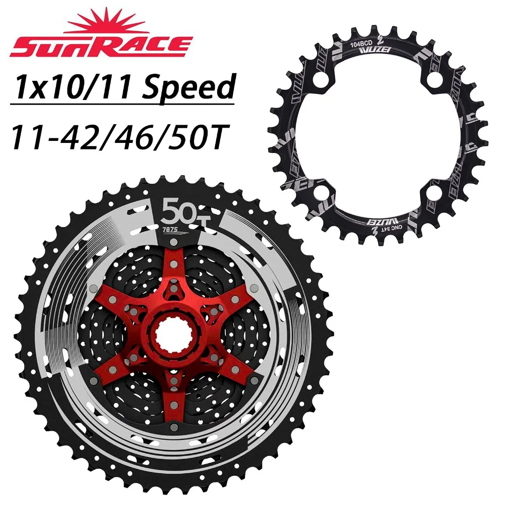 Комплект кассет wuota 32 T/34 T/36 T/38 T engranaje + SunRace 42 T/46 T/50 10/11 |