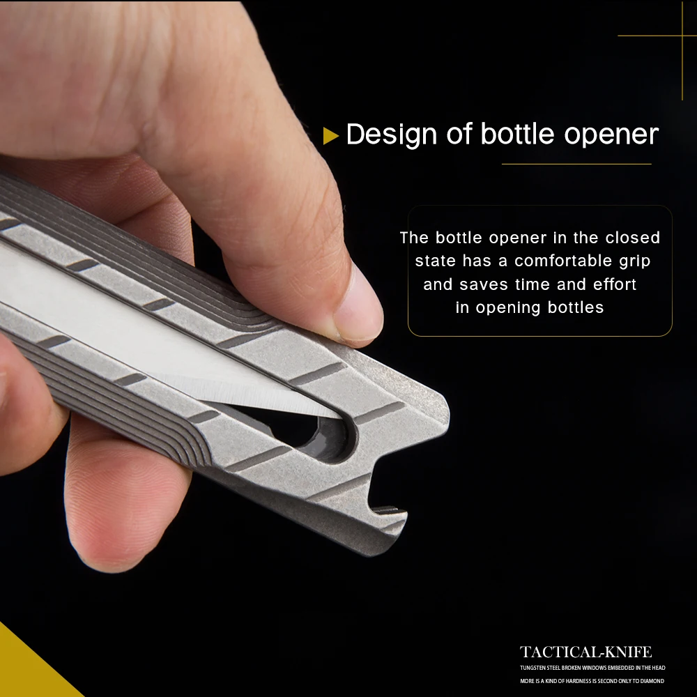 US $37.42 Titanium Alloy Telescopic Knife MultiFunction Bottle Opener Cutting Sharp Portable Tool Knife