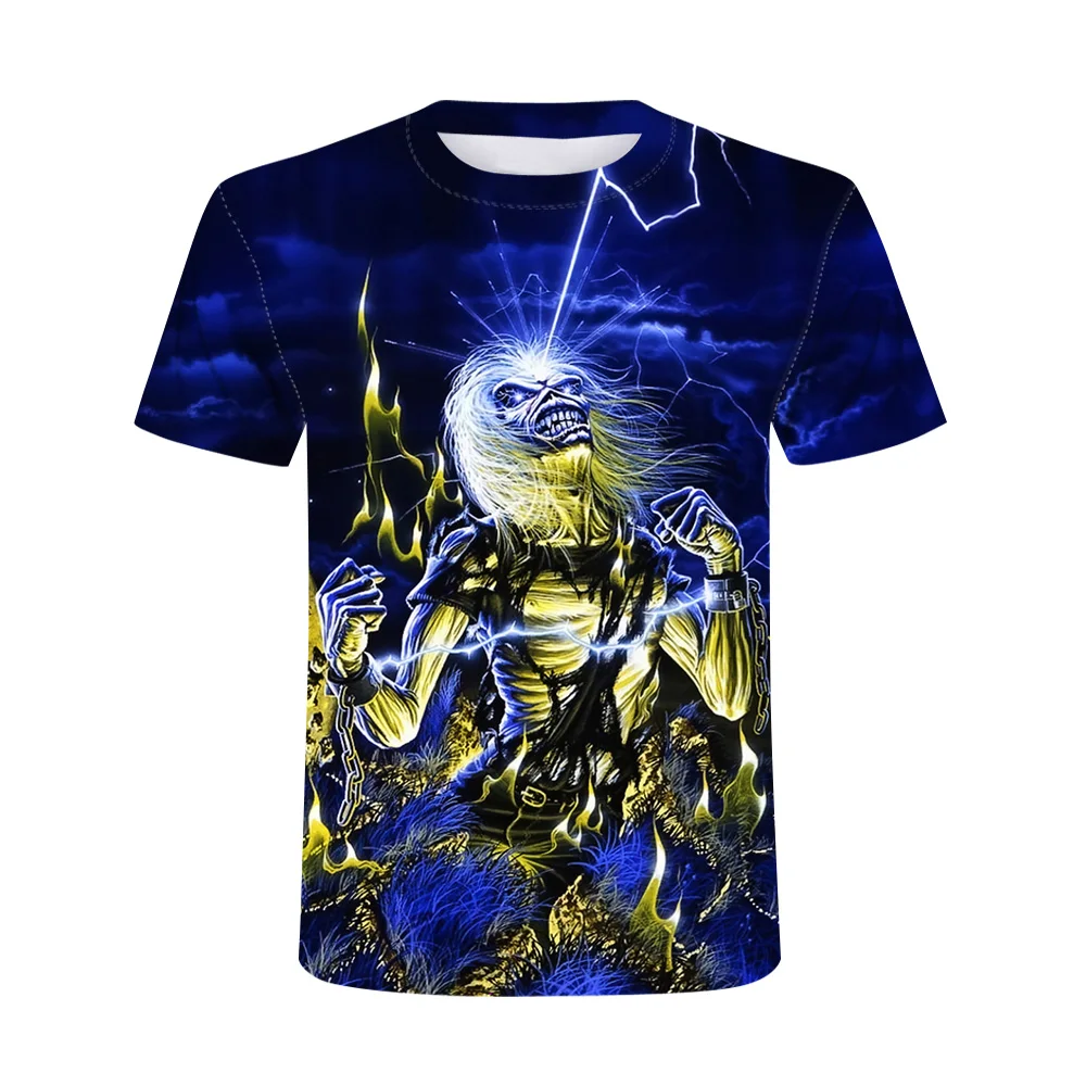 レトロ重金属音楽クールクラシックロックバンドスカルヘッドtシャツファッションrocksir Tシャツ男性3d Tシャツdj Tシャツ男性のシャツ Tシャツ Aliexpress