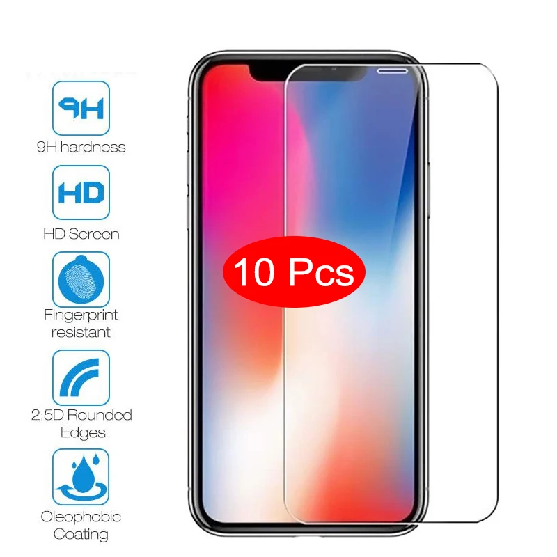 10 шт. защитное стекло пленка для iPhone 7 8 6 6s 5 9 X XS MAX XR 11 Pro Max|Защитные стёкла и плёнки|