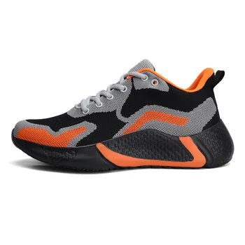 

New Outdoor Men Running Men Thick Soles Jogging Fitness Walking Sports Shoes High-quality Lace-up Athietic Breathable Sneakers