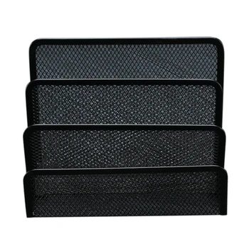 

3 Layers Multi-functional Practical Space Saving Lightweight File Holder School Easy Storage Document Metal Mesh Desk Organizer