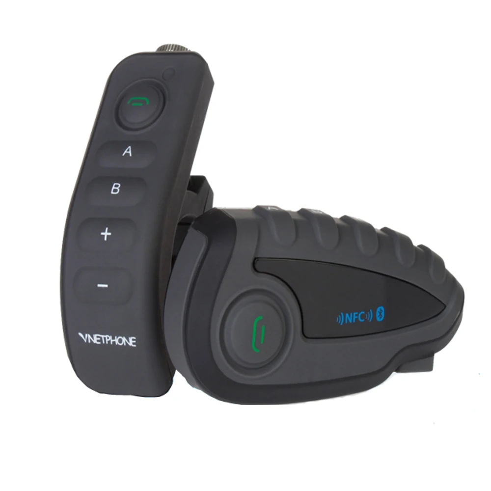 VNETPHONE 1200M V8 Bluetooth домофон для мотоциклетного шлема с дистанционным управлением BT