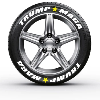 

2.7cm 2020 New Creative Car Tire Lettering Stickers BLACK LIVES MATTER TRUMP MAGA PVC 3D Letterring DIY Stickers Car Tuning
