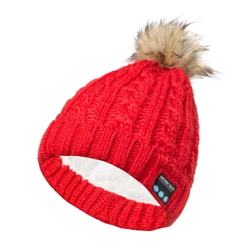 Красный Наушники Bluetooth Beanie для мужчин и женщин, музыкальная шапка, супер длинные Игровые наушники с микрофоном, акриловый материал - Цвет: Красный