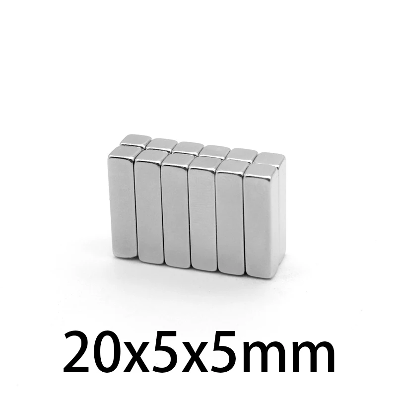 5pcs Super Strong Cuboid Block Magnets 20 x 20 x 5 mm Rare Earth Neodymium N35 