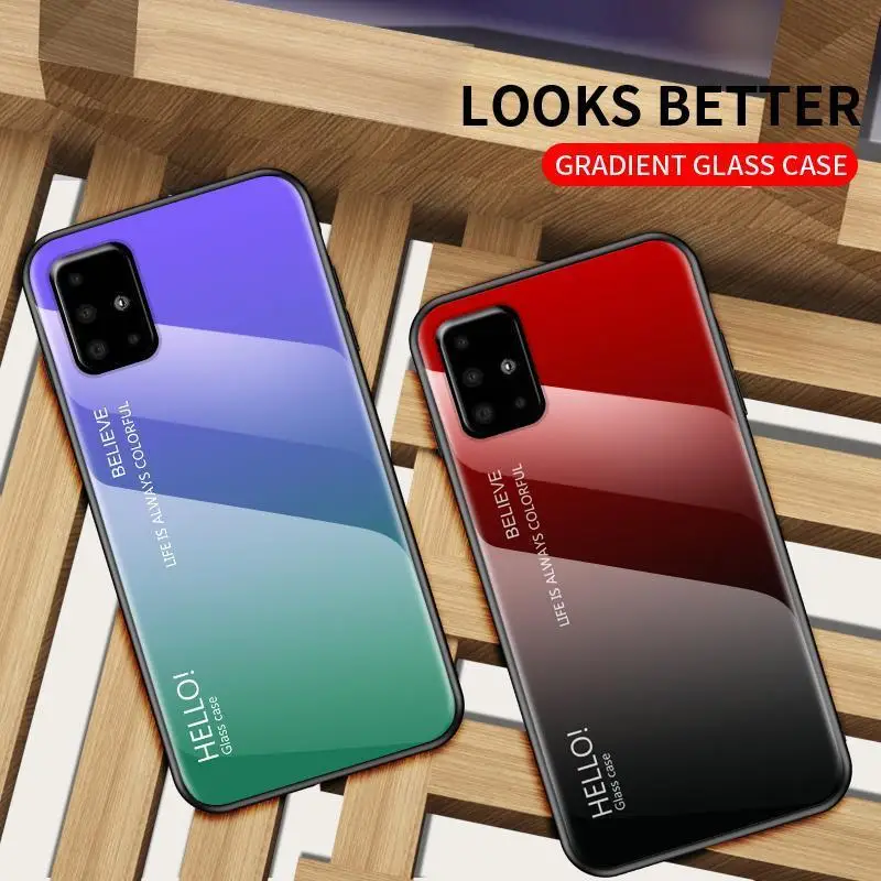 Закаленное Стекло телефонные чехлы для samsung Galaxy A51 Примечание 10 Pro M30S M20 A80 A90 A70 A50S