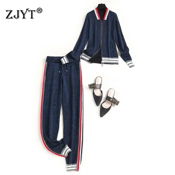 

Long Sleeve Knitting Cardigan Top and Pants 2 Piece Set Women Fashion Autumn Winter Outfits 2020 Lady Casual Suits