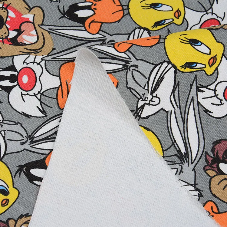 Мультфильм TweetyBird печатных ручной работы лоскутное хлопок холст ткань швейная