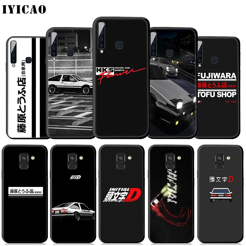 IYICAO INITIAL D AE86 Soft Case for Samsung Galaxy A9 A7 A8 A6 Plus 2018 A3 A5 2017 2016 & J6 Cover |