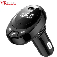 VR робот Bluetooth 5,0 fm-передатчик TF/U диск аудио Автомобильный mp3 плеер Handsfree автомобильный комплект с PD type C двойной USB быстрое зарядное устройство