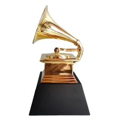 The Grammy Awards Trophy Souvenirs Real Size 23CM Music Award Cup Metal Champions Trophy Replica Nice Gift DIY Free Engraving