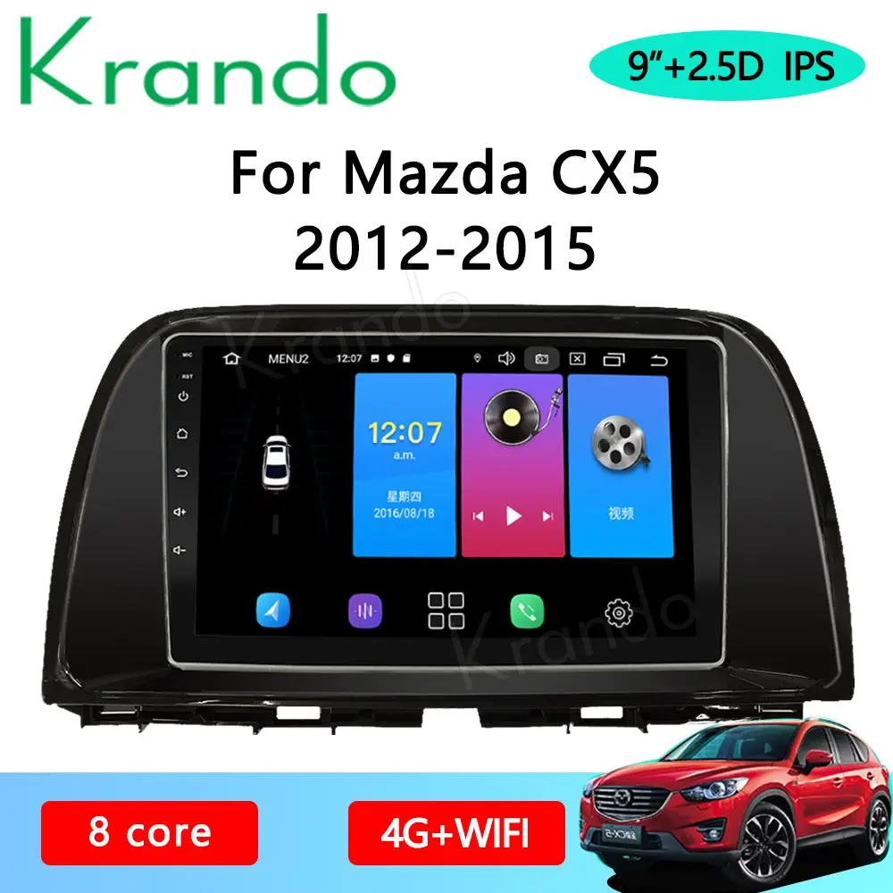 Krando Android 10 0 9 &quotIPS Full Touch автомобильное мультимедийное радио для Mazda CX-5 2012-2015 аудио