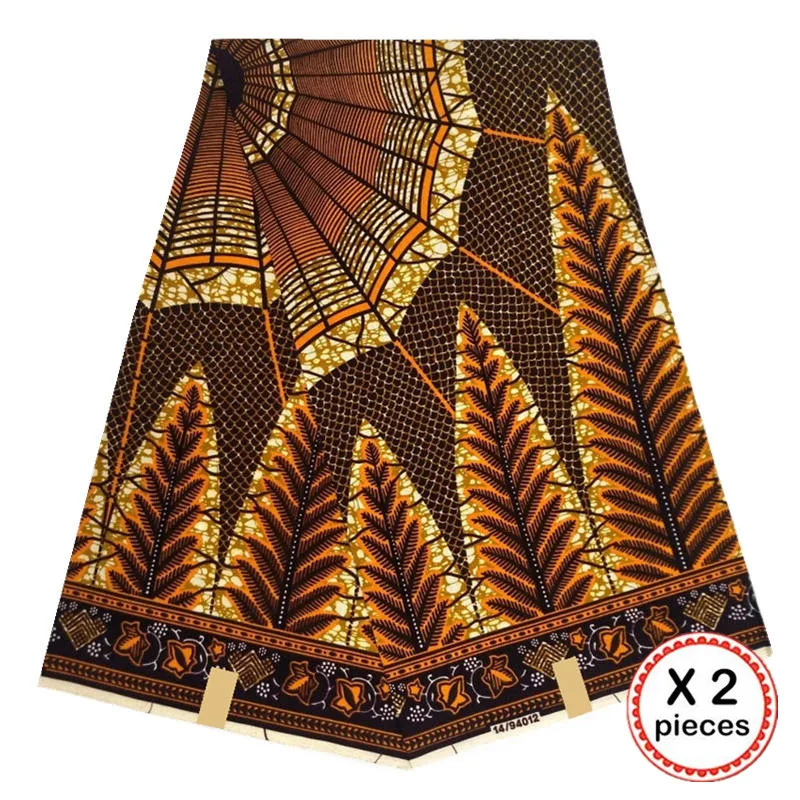 Африканская восковая ткань с принтом Анкара для шитья Анкара африканская ткань 12 ярдов Нигерия хлопок Гана ткань для платья 91024