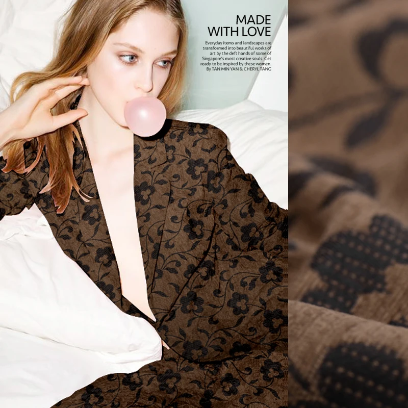 Элегантная импортная жаккардовая шелковая ткань для пальто telas tissu au metre bazin riche getzner tissus au metre tecido