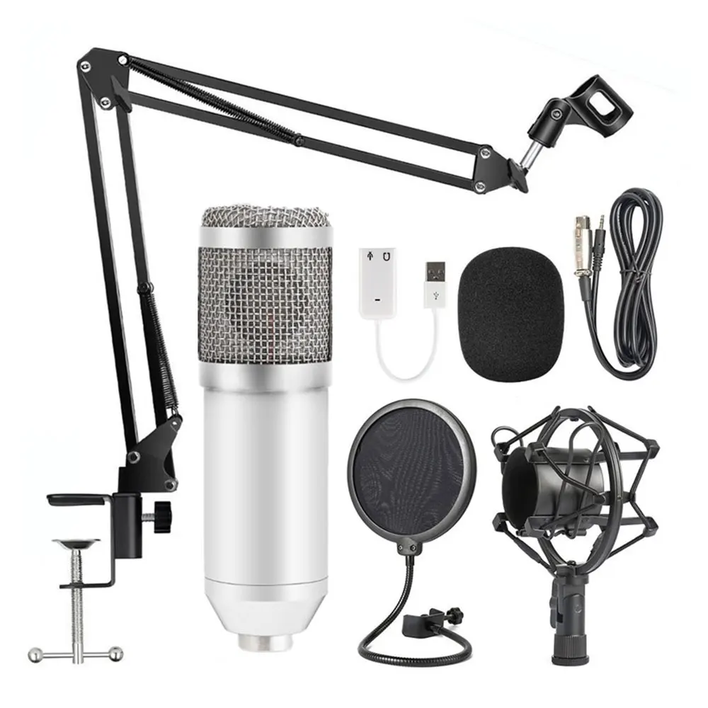 BM800 Professional Condenser Microphone Sound Recording Studio Microfone With Shock Mount For Radio Braodcasting Singing KTV Ka |