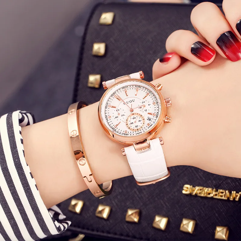 

Hong Kong Ancient Europe Casual Leather Belt Ladies' Watch Trend of Fashion Retro Waterproof Quartz Watch Students Circle Fashio