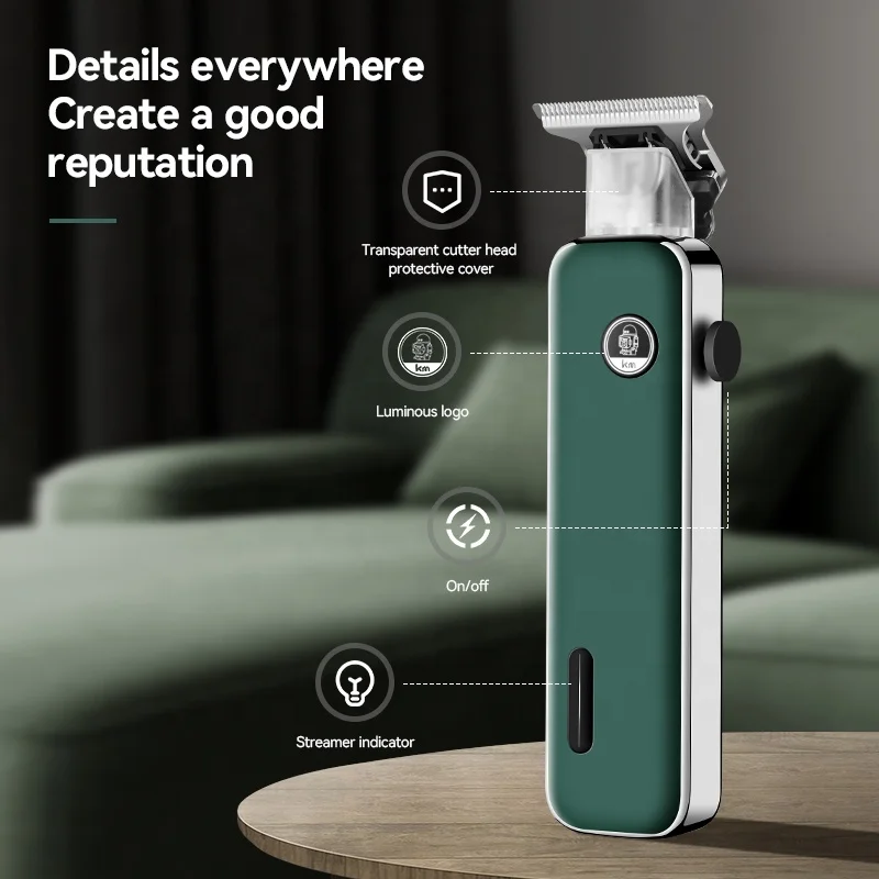 Kemei Professional Barber Hair Trimmer T-blade Dry-shaving and Fading Hair Clipper All-around Outlining Close-cutting Machine 2
