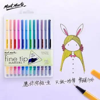 

Mengmate Color Pens Fine Head Markers Painted Tracing Line Drawing Pen 12-Color Set Unisex Watercolor Pen