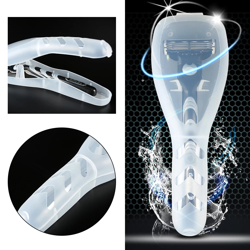 

Travel Shaver Case Razor Box Blades Holder Plastic Suitcase Holder Baggage Boarding Portable Packing Organizer Accessories 2020