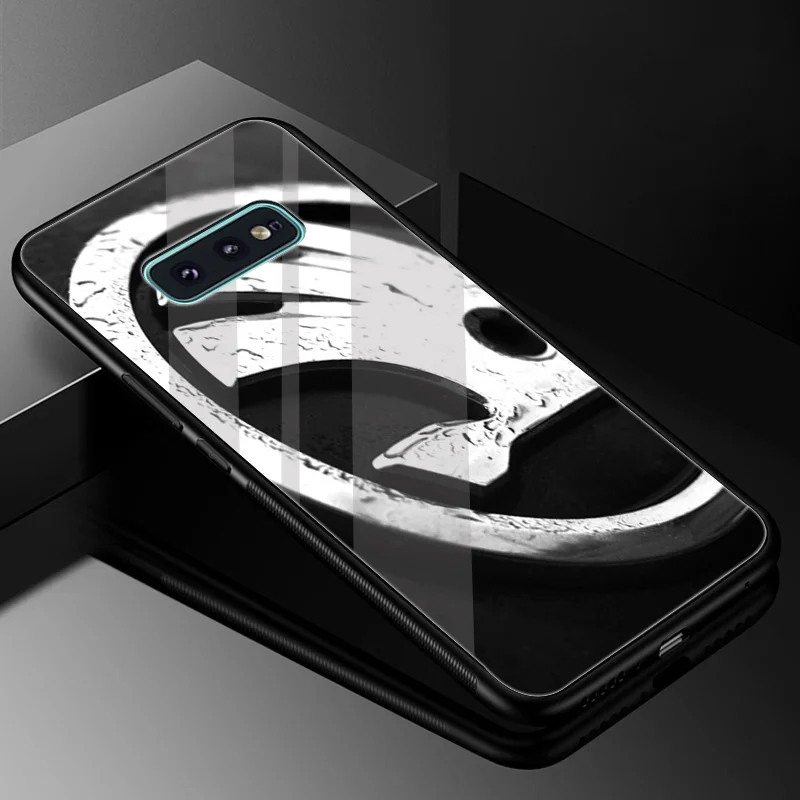 Телефон Стекло чехол из термопластичного полиуретана для samsung Galaxy A10 A20 A30 A40 A50 A60 A70 Note 8, 9, 10, S10 S7 край S8 S9 плюс для автомобиля Skoda крышка-задняя панель с логотипом