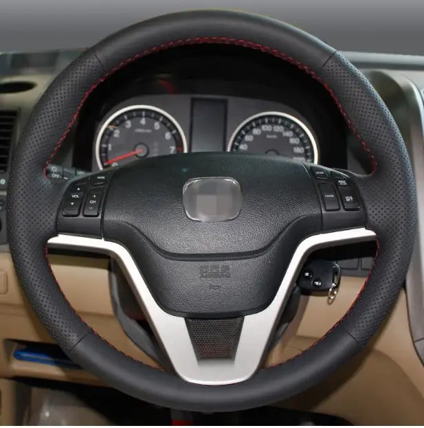 Чехол на руль автомобиля из натуральной кожи для Honda CRV 2007 2011|Чехлы руль| |