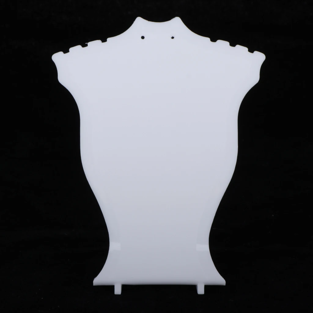 Necklace Jewelry Display Bust - Acrylic Rack for Necklace, Pendant, Chain Display Mannequin Stand for Home / Shop
