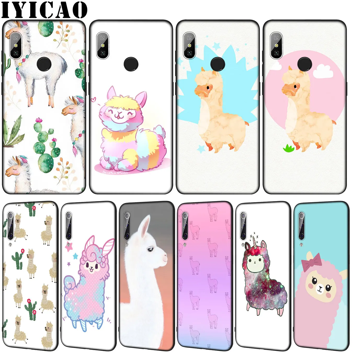 Милый мягкий силиконовый чехол Kawaii с ламой альпакой и животными для Xiaomi Mi 10 9 9T A3 Pro