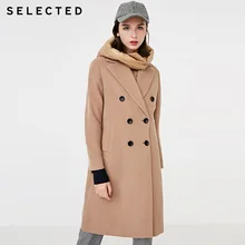 SELECTED комбинированное шерстяное пальто из двух частей пальто женское| 418427535