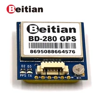 Beitian 1.25mm 6 pinos conector gps + beidou 4 m flash gps módulo 5.0 v 9600bps ttl 1 hz BD-280