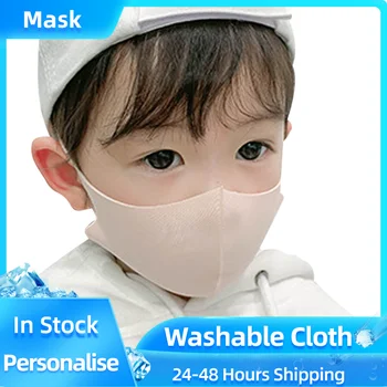 

5cp Unisex Children Face Mask Washable Solid Mouth Mask Dust Proof Ultraviolet Pollution Washable Masker Unisex For Woman Man
