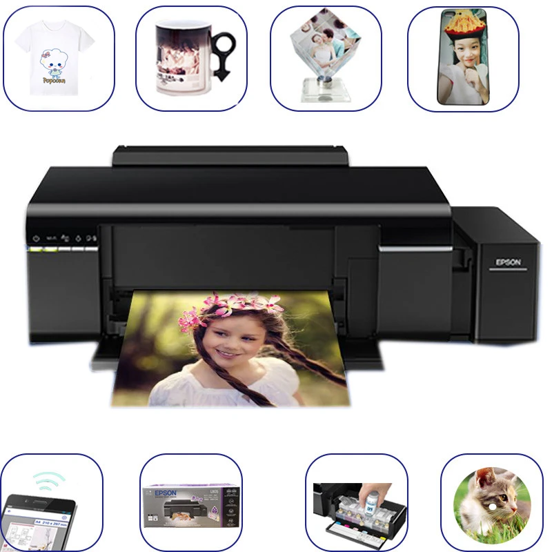 Luidspreker Concurreren buurman Lxhcoody Voor Epson L805 A4 Printer Met Fotopapier Printer Voor Gebruikt  Mok Cup/T shirt Cd, Pvc Card|Printers| - AliExpress