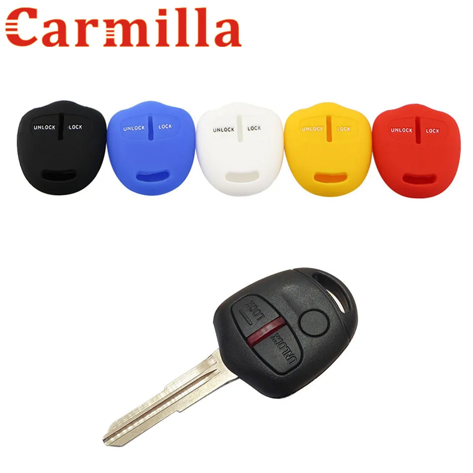 Автомобильный силиконовый чехол для ключей Carmilla защитный Mitsubishi Outlander Colt LANCER Grandis