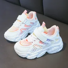 

Children Running Sneakers Light-weight Anti-skid Breathable Mesh Casual Shoes Boys Girls White Sports Tennis Casual Zapatillas