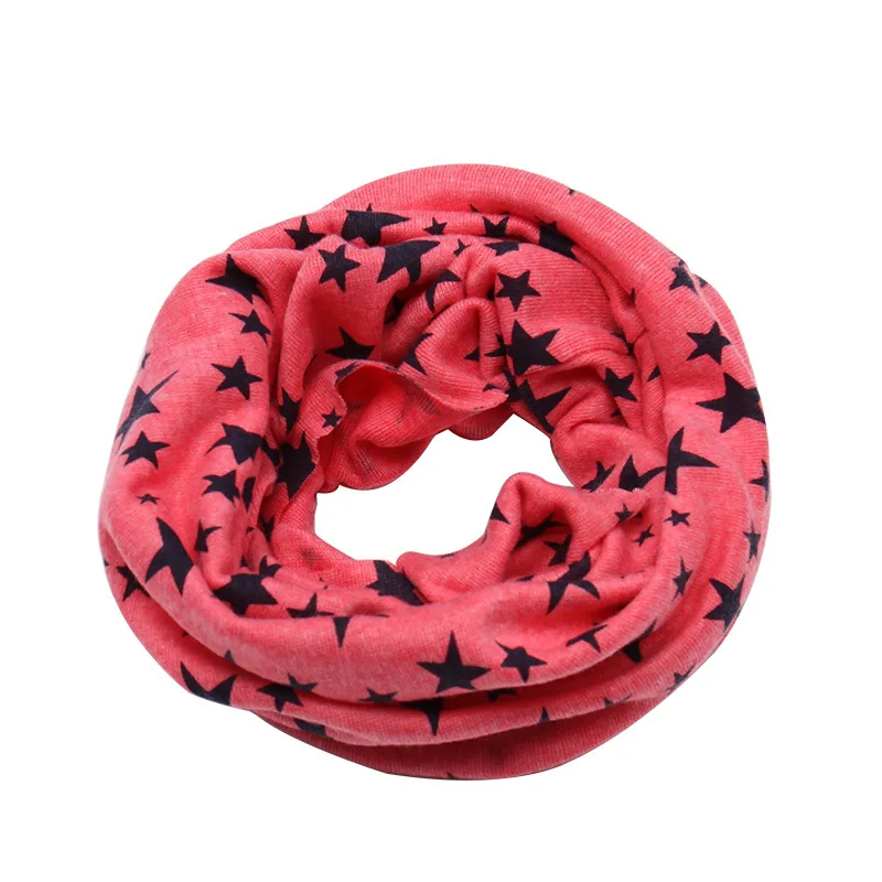 Милое забавное пятиконечное кольцо со звездами, шарф для детей, мальчиков и девочек
