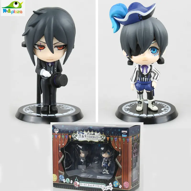 2015 NEW Anime Black Butler Kuroshitsuji Nendoroid Evil Noble Ciel Phantomhive Sebastian Michaelis  PVC Figure doll toy