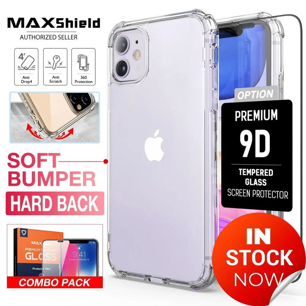 Maxshield для iPhone 11 Pro Max чехол прозрачный Гибридный противоударный бампер тонкий