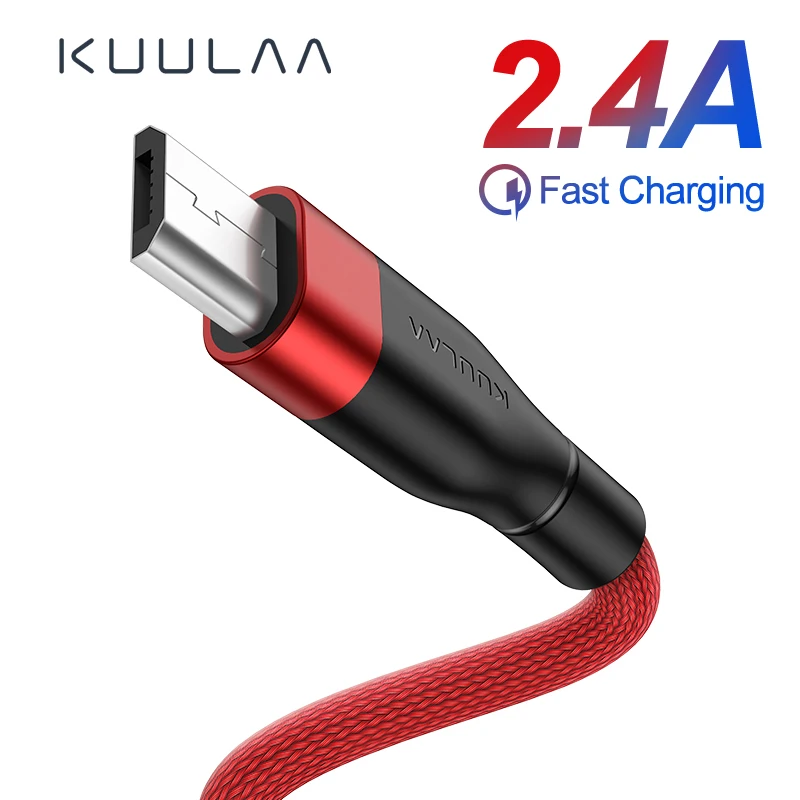 KUULAA micro USB кабель для Xiaomi mi Redmi Note 5 быстрое зарядное устройство microUSB кабель зарядки для Samsung S7 huawei Honor 8X
