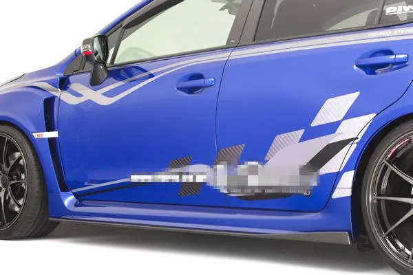 1 пара/15-18 WRX STI VAB боковые юбки панель/VARIS Стиль углеродного волокна боковые юбки спойлер для Subaru WRX STI